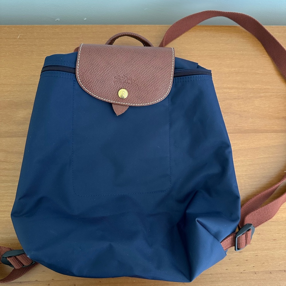 Longchamp Le Pliage Original M Navy Backpack